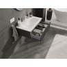 Mexen Rivel szafka łazienkowa 80 cm z umywalką Vela, 1 szuflada, ryflowana , grafit mat/biała mat - 91A20-08023-1-BF66-W23M01