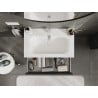 Mexen Rivel badkamerkast 80 cm met wastafel Vela, 1 lade, geribbeld, grafiet mat/wit mat - 91A20-08023-1-BF66-W23M01