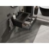 Mexen Rivel szafka łazienkowa 80 cm z umywalką Vela, 1 szuflada, ryflowana , czarna mat - 91A20-08023-1-BF71-W23M71