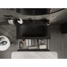 Mexen Rivel bathroom cabinet 80 cm with Vela basin, 1 drawer, fluted, black matte - 91A20-08023-1-BF71-W23M71