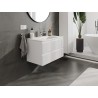 Mexen Rivel vannitoakapp 80 cm koos Otis valamuga, 2 sahtlit, ribiline, valge matt - 91A20-08047-2-BFF01-W18M01