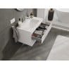Mexen Rivel szafka łazienkowa 80 cm z umywalką Otis, 2 szuflady, ryflowana , biała mat - 91A20-08047-2-BFF01-W18M01