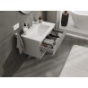 Mexen Rivel armário de casa de banho 80 cm com lavatório Otis, 2 gavetas, frisado, cinza mate/branco mate
