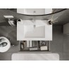 Mexen Rivel mobile da bagno 80 cm con lavabo Otis, 2 cassetti, scanalato, grigio opaco/bianco opaco - 91A20-08047-2-BFF62-W18M01