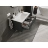 Mexen Rivel vannitoakapp 80 cm valamu Otis, 2 sahtliga, sooneline, grafiit matt/valge matt - 91A20-08047-2-BFF66-W18M0