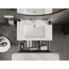 Mexen Rivel vannitoakapp 80 cm valamu Otis, 2 sahtliga, sooneline, grafiit matt/valge matt - 91A20-08047-2-BFF66-W18M0