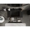 Mexen Rivel 80 cm Bathroom Cabinet with Otis Sink, 2 Drawers, Grooved, Matte Black - 91A20-08047-2-BFF71-W18M71