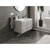 Mexen Rivel armario de baño de 80 cm con lavabo Vela, 2 cajones, estriado, gris mate/blanco mate - 91A20-08047-2-BFF62-W23M01