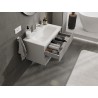 Mexen Rivel armario de baño de 80 cm con lavabo Vela, 2 cajones, estriado, gris mate/blanco mate - 91A20-08047-2-BFF62-W23M01
