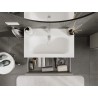 Mexen Rivel mobile bagno 80 cm con lavabo Vela, 2 cassetti, scanalato, grigio opaco/bianco opaco - 91A20-08047-2-BFF62-W23M01