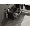 Mexen Rivel vannitoakapp 80 cm koos valamu Vela, 2 sahtlit, sooniline, must matt - 91A20-08047-2-BFF71-W23M71