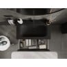 Mexen Rivel bathroom cabinet 80 cm with Vela sink, 2 drawers, grooved, black matt - 91A20-08047-2-BFF71-W23M71