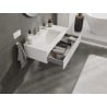 Mexen Rivel mueble de baño 90 cm con lavabo Otis, 1 cajón, acanalado, blanco mate - 91A20-09023-1-BF01-W18M01