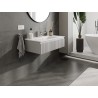 Mexen Rivel badkamerkast 90 cm met wastafel Otis, 1 lade, geribbeld, grijs mat/wit mat - 91A20-09023-1-BF62-W18M01