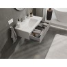 Mexen Rivel badkamerkast 90 cm met wastafel Otis, 1 lade, geribbeld, grijs mat/wit mat - 91A20-09023-1-BF62-W18M01