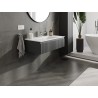 Mexen Rivel armoire de salle de bain 90 cm avec lavabo Otis, 1 tiroir, rainurée, graphite mat/blanc mat