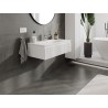 Mexen Rivel meuble de salle de bains 90 cm avec lavabo Vela, 1 tiroir, rainuré, blanc mat - 91A20-09023-1-BF01-W23M01
