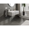 Mexen Rivel badkamerkast 90 cm met wastafel Vela, 1 lade, geribbeld, grijs mat / wit mat - 91A20-09023-1-BF62-W23M01