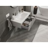 Mexen Rivel armario de baño de 90 cm con lavabo Vela, 1 cajón, acanalado, gris mate/blanco mate - 91A20-09023-1-BF62-W23M01