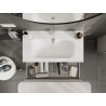 Mexen Rivel armario de baño de 90 cm con lavabo Vela, 1 cajón, acanalado, gris mate/blanco mate - 91A20-09023-1-BF62-W23M01