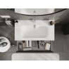 Mexen Rivel armario de baño 90 cm con lavabo Vela, 1 cajón, ranurado, grafito mate/blanco mate - 91A20-09023-1-BF66-W23M01