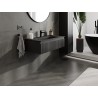 Mexen Rivel 90 cm Bathroom Cabinet with Vela Sink, 1 Drawer, Ribbed, Black Matte - 91A20-09023-1-BF71-W23M71