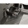 Mexen Rivel mueble de baño de 90 cm con lavabo Vela, 1 cajón, ranurado, negro mate - 91A20-09023-1-BF71-W23M71