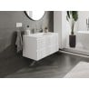 Mexen Rivel vannitoakapp 90 cm, Otis valamu, 2 sahtlit, sooneline, valge matt - 91A20-09047-2-BFF01-W18M01