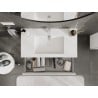 Mexen Rivel vannitoakapp 90 cm, Otis valamu, 2 sahtlit, sooneline, valge matt - 91A20-09047-2-BFF01-W18M01