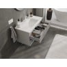 Mexen Rivel szafka łazienkowa 90 cm z umywalką Otis, 2 szuflady, ryflowana , szara mat/biała mat - 91A20-09047-2-BFF62-W18M01