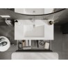 Mexen Rivel bathroom cabinet 90 cm with sink Otis, 2 drawers, fluted, graphite matte/white matte - 91A20-09047-2-BFF66-W18M0