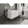 Mexen Rivel armario de baño 90 cm con lavabo Vela, 2 cajones, ranurado, blanco mate - 91A20-09047-2-BFF01-W23M01