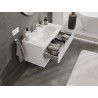 Mexen Rivel mobile bagno 90 cm con lavabo Vela, 2 cassetti, scanalato, bianco opaco - 91A20-09047-2-BFF01-W23M01