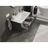 Mexen Rivel 90 cm vannitoakapp koos valamuga Vela, 2 sahtlit, sooniline, grafiit matt/valge matt - 91A20-09047-2-BFF66-W23M0