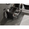 Mexen Rivel vannitoakapp 90 cm valamuga Vela, 2 sahtlit, sooneline, must matt - 91A20-09047-2-BFF71-W23M71