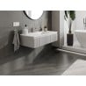 Mexen Rivel mueble de baño de 100 cm con lavabo Otis, 1 cajón, ranurado, gris mate/blanco mate - 91A20-10023-1-BF62-W18M01
