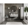 Mexen Rivel armario de baño de 100 cm con lavabo Otis, 1 cajón, acanalado, gris mate/blanco mate - 91A20-10023-1-BF62-W18M01