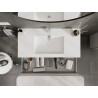Mexen Rivel armario de baño de 100 cm con lavabo Otis, 1 cajón, acanalado, gris mate/blanco mate - 91A20-10023-1-BF62-W18M01