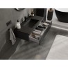 Mexen Rivel mueble de baño 100 cm con lavabo Otis, 1 cajón, ranurado, negro mate - 91A20-10023-1-BF71-W18M71