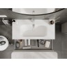 Mexen Rivel szafka łazienkowa 100 cm z umywalką Vela, 1 szuflada, ryflowana , szara mat/biała mat - 91A20-10023-1-BF62-W23M01