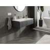 Mexen Rivel armario de baño de 100 cm con lavabo Vela, 1 cajón, estriado, grafito mate/blanco mate - 91A20-10023-1-BF66-W23M01