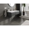 Mexen Rivel szafka łazienkowa 100 cm z umywalką Vela, 1 szuflada, ryflowana , grafit mat/biała mat - 91A20-10023-1-BF66-W23M01