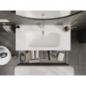 Mexen Rivel armario de baño de 100 cm con lavabo Vela, 1 cajón, estriado, grafito mate/blanco mate - 91A20-10023-1-BF66-W23M01