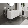 Mexen Rivel badkamerkast 100 cm met wastafel Vela, 2 laden, gegroefd, wit mat - 91A20-10047-2-BFF01-W23M01