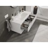 Mexen Rivel mobile bagno 100 cm con lavabo Vela, 2 cassetti, scanalato, bianco opaco - 91A20-10047-2-BFF01-W23M01