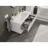 Mexen Rivel szafka łazienkowa 100 cm z umywalką Vela, 2 szuflady, ryflowana , biała mat - 91A20-10047-2-BFF01-W23M01