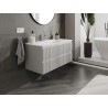 Mexen Rivel armario de baño 100 cm con lavabo Vela, 2 cajones, ranurado, gris mate/blanco mate - 91A20-10047-2-BFF62-W23M01
