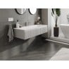 Mexen Rivel meuble de salle de bain 120 cm avec vasque Vela, 1 tiroir, rainuré, gris mat/blanc mat - 91A20-12023-1-BF62-W23M01