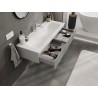 Mexen Rivel badkamerkast 120 cm met wastafel Vela, 1 lade, gegroefd, grijs mat/wit mat - 91A20-12023-1-BF62-W23M01