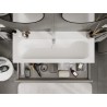 Mexen Rivel armario de baño de 120 cm con lavabo Vela, 1 cajón, ranurado, gris mate/blanco mate - 91A20-12023-1-BF62-W23M01
